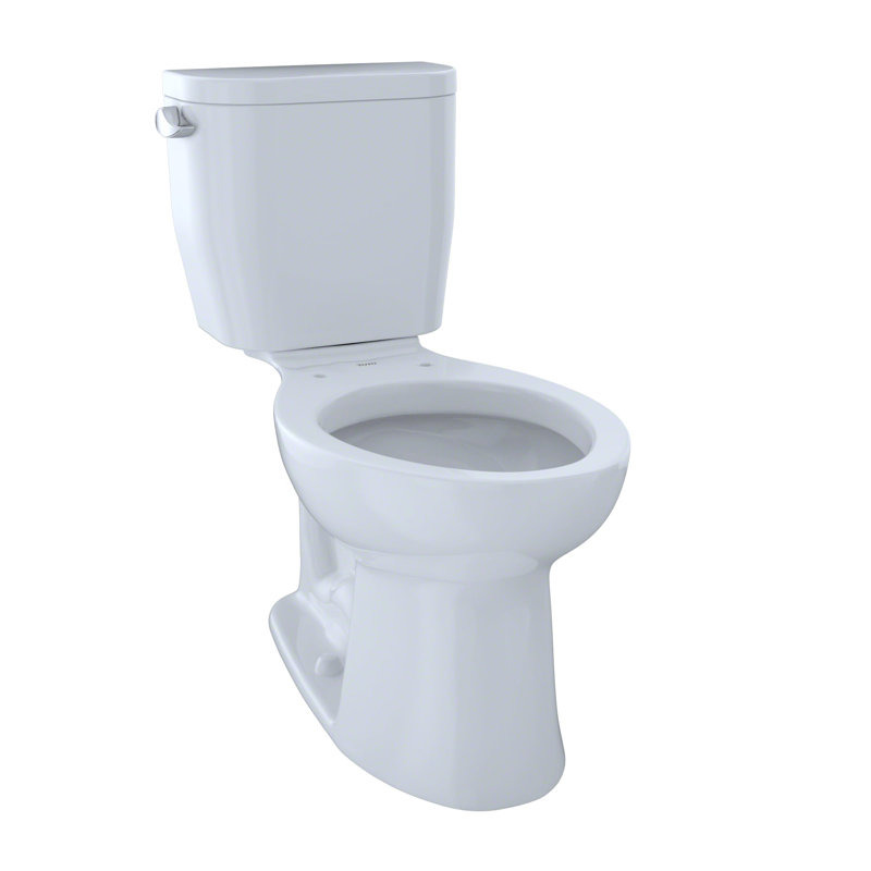 TOTO® Entrada™ Two-Piece Elongated 1.28 GPF Universal Height Toilet, Cotton White, Cotton
