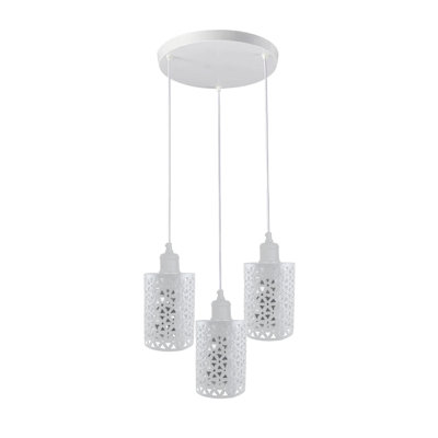 Rembert 3 - Light White Cluster Pendant