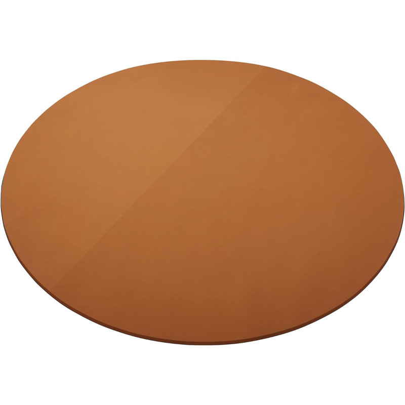 Plateau de table rond en verre trempé, Blanc, L 22 po x l 22 po