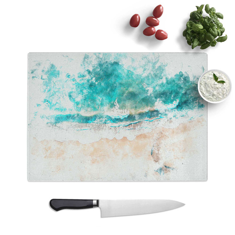 Tempered Glass Bixby Creek Monterey California Chopping Board, 28.5 cm x 39 cm