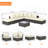 Outdoor Patio Sectional Sofa Set with Washable Cushions and Sturdy Construction-1179239885