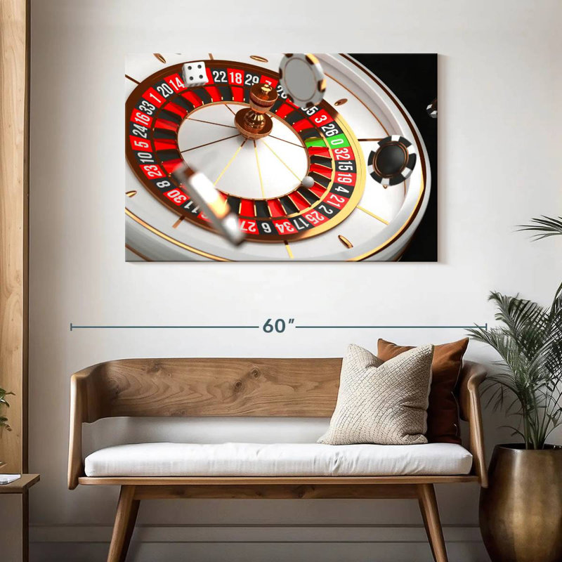 Casino Roulette, 30" H x 45" W