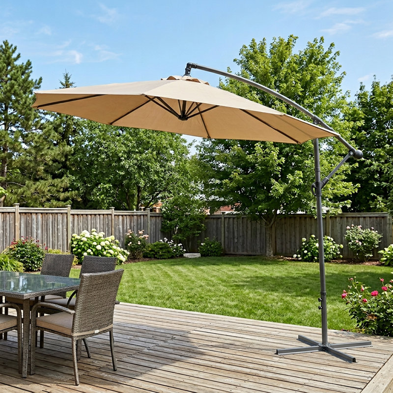 Parasol en porte-à-faux pour patio 10 pi x 10 pi Dore, Moka