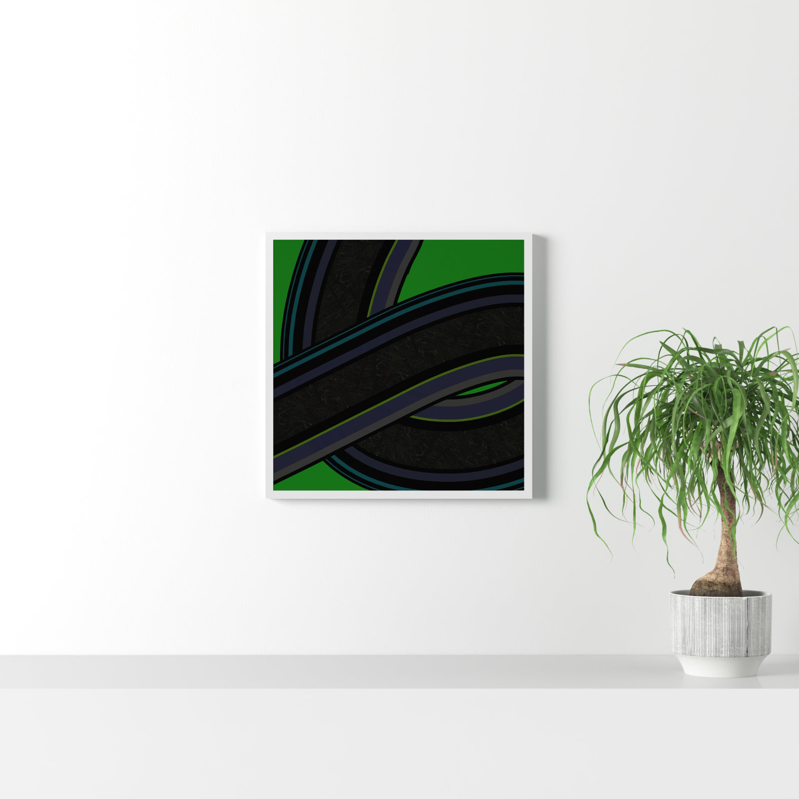 Twisted Road by Jacques Pilon, White Wood, 24" H x 24" W x 1.25" D