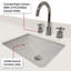 Meuble-lavabo double blanc l 80 po x P 22 po - surface en quartz, robinet, comptoir en bois massif avec miroir de 36 po, robinet inclus,-1408103019