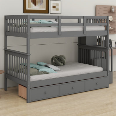 Lit superposé avec trois tiroirs pour la chambre à coucher