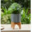 Ceramic Planter with Bamboo Stand - Modern Plant Pot with Elevated Base for Indoor Use-2046762069-2046762068-2132121804
