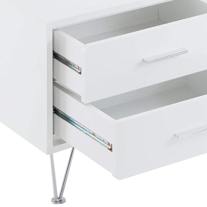Table d'appoint Deoss, Blanc
