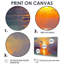 Bateau qui quitte le port, coucher de soleil doré - décor d'art mural coucher de soleil-538719337-538719358
