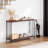 41.5" Rustic Brown Narrow Console Table for Behind Couch Industrial Sofa Table with Wood Shelf and Metal X-Frame Entryway Hallway Table with Storage Shelf for Living Room Foyer
