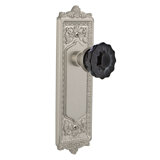 Egg & Dart Plate with Crystal Black Door Knob