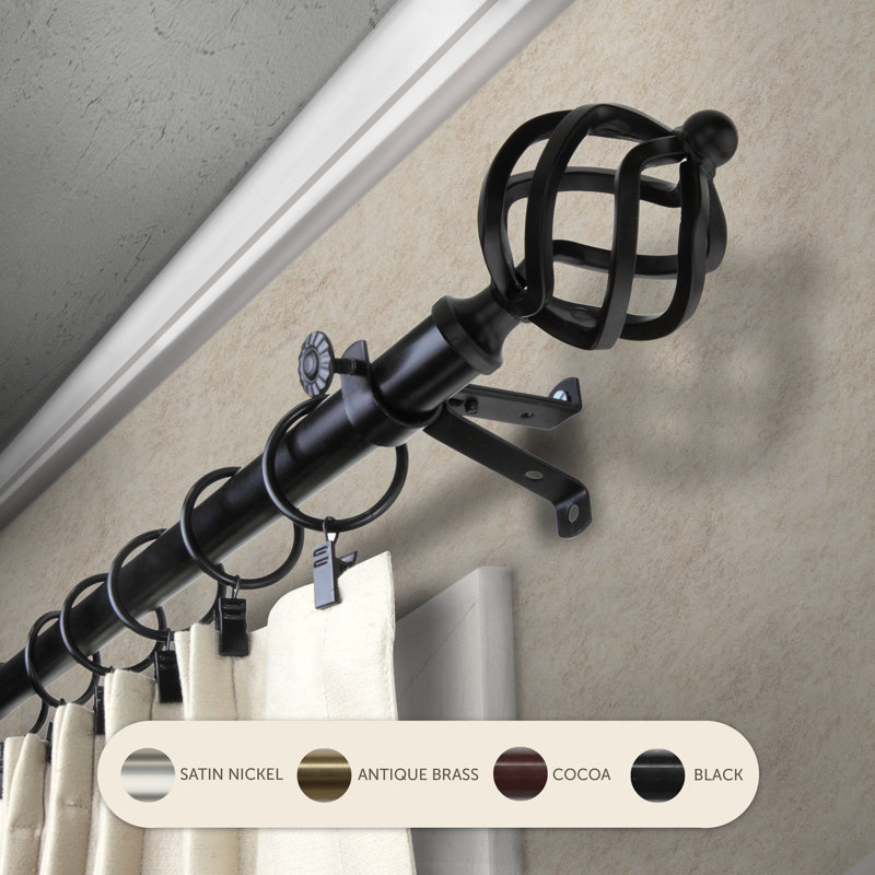 Curve 13/16" Single Curtain Rod