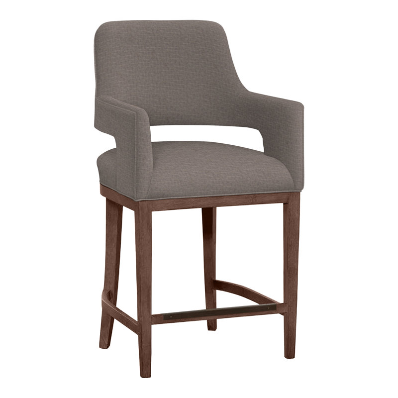 Tabouret de bar et de comptoir Josie, Noyer, Perigold montage beige, Tabouret de comptoir (siège d'une hauteur de 26,5
