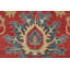 Tapis rouge / bleu en laine noué à la main de conception unique 16 pi 3 po x 17 pi