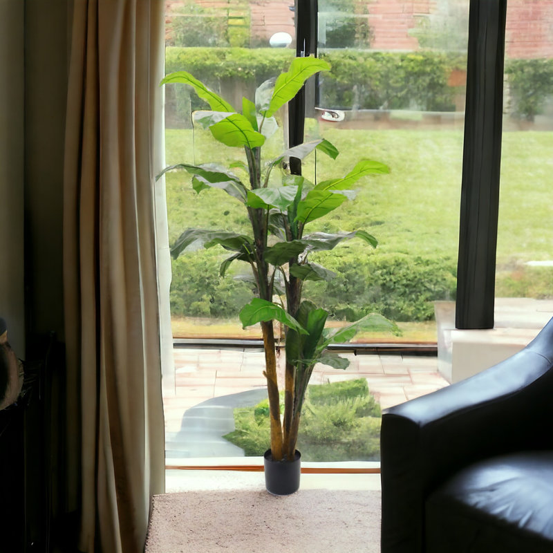 72'' Faux Banana Leaf Tree in Pot