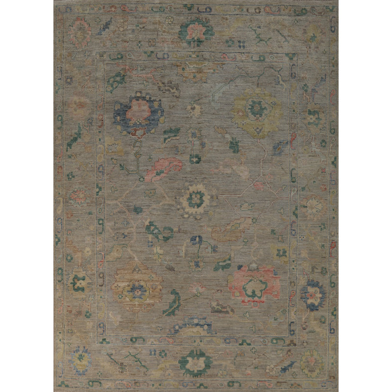 Vegetable Dye Oushak Turkish Area Rug 8x10