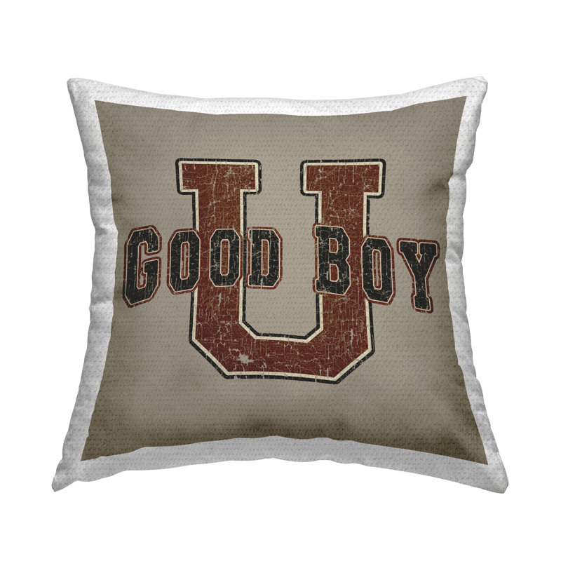Coussin d'extérieur imprimé Good Boy U par Spirit Animals / Life Is High