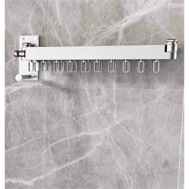 Foldable Stainless Steel Drying Rack For Balcony, Wall-Mounted Drying Rack, Extendable Drying Rod - The Ultimate Laundry Companion