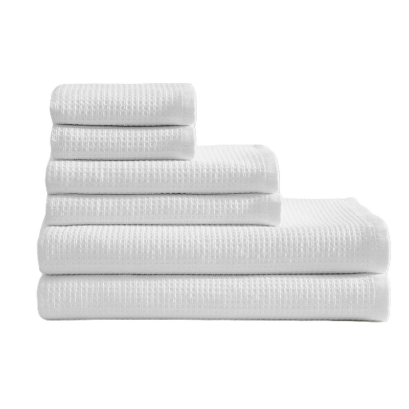 Calvin Klein Eternity Solid Cotton 3 Piece Towel Set, White, 2 Piece Bath Sheet Set