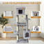 Arbre à chat 63 po multi-niveaux avec poteau à griffer et hamac perchoir en sisal pour chat avec grande cage de chat-117624095