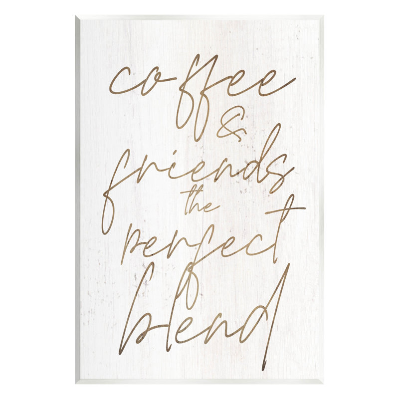«Coffee & Friends Perfect Blend», art mural sur toile par Lil 'Rue, H 15 po x l 10 po x P 0,5 po