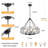  Colner 6 - Light 21 inch Vintage Dimmable Round Drum Chandelier for Dining Room-1418585248