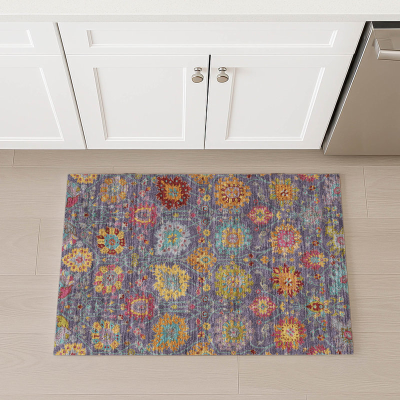 Machine Washable Indoor/Outdoor Chantille ACN2288 Damask Rug, Rectangle 1'8" x 2'6"