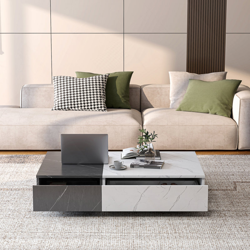 coffee table with two storage spaces