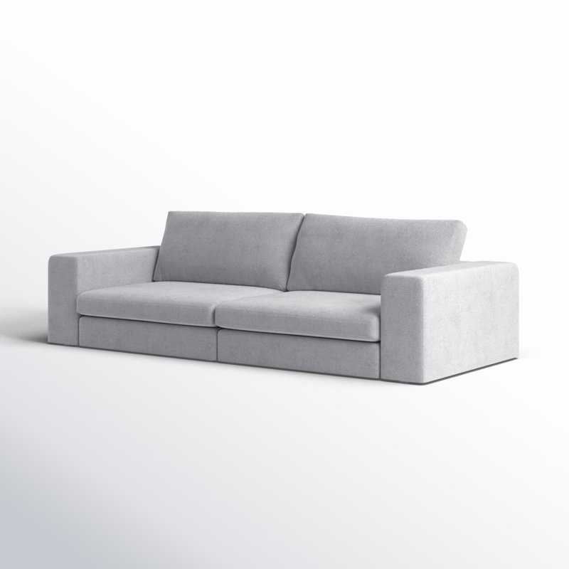 Ojai 100" Upholstered Sofa, Light Gray