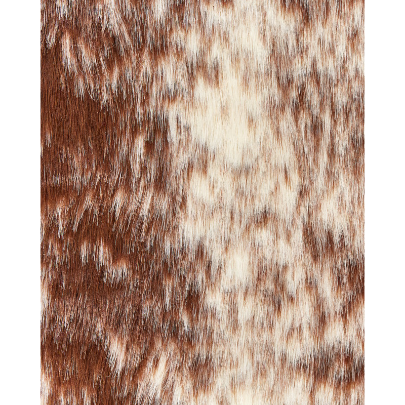 Demetria Animal Print Faux Fur Area Rug, Novelty 130 x 170cm