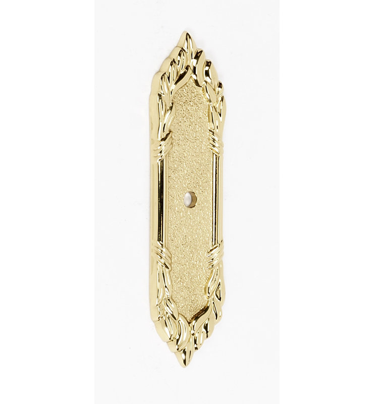 Ribbon And Reed Brass Back Plate, Polished Brass