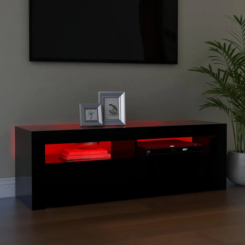 Liza  TV Cabinet with LED Lights 120x35x40 cm, Black