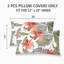 Ensemble de 2 housses de coussin lombaire intérieur / extérieur 12 po x 39 po hydrofuges et résistantes à la décoloration