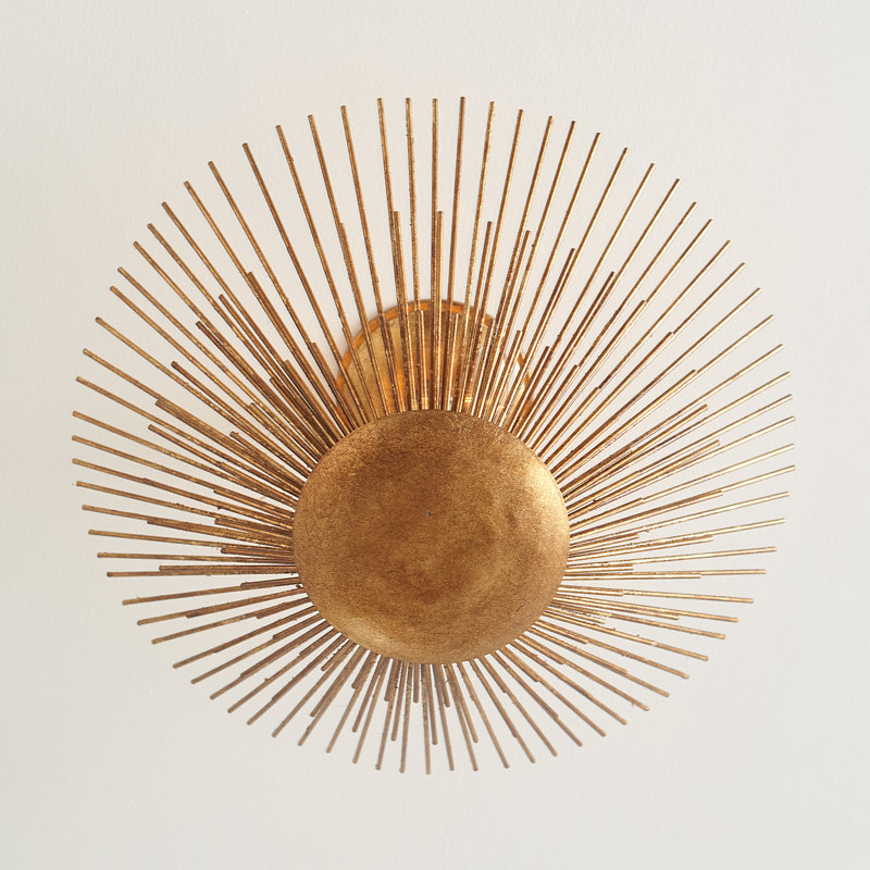 Helios 3 - Light Semi Flush Mount, Antique Gold