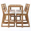 Ensemble de table de patio 5 pièces avec 4 chaises-529756481-529756487