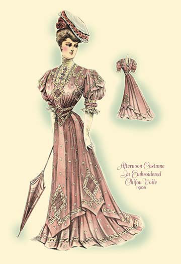 Reproduction d'art «Af après-midi en voile brodé Chifon», H 36 po x l 24 po x P 1,5 po