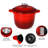 2 Quart Enameled Cast Iron Dutch Oven Pot With Lid And Dual Handles, Oven Safe Up To 530°F-Use To Cook, Bake - Red