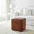  Bronco Genuine Leather Cube Ottoman, Brown