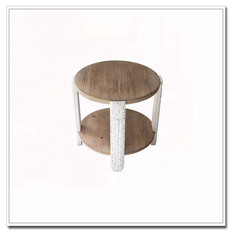 Table basse ronde à deux niveaux
