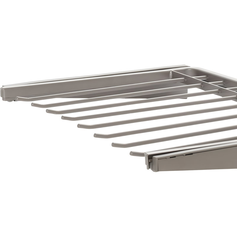 Ensemble de porte-pantalons champagne en nickel pour système de placard avec glissières à roulettes lisses et conception en angle