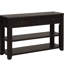 Console de 48 pouces en pin massif avec 3 tiroirs et 2 tablettes, noir vieilli, classique américain, bois de grande capacité pour la chambre à coucher, tiroirs, style moderne,-132902899-132902900