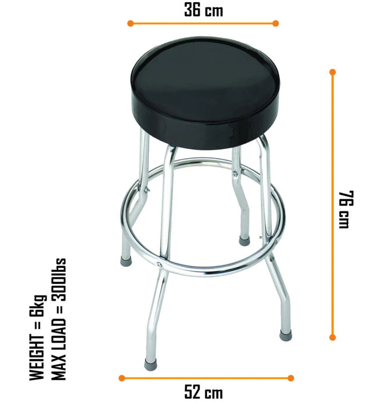  THE JAM TARGET BAR STOOL SEAT BLK/CHRM