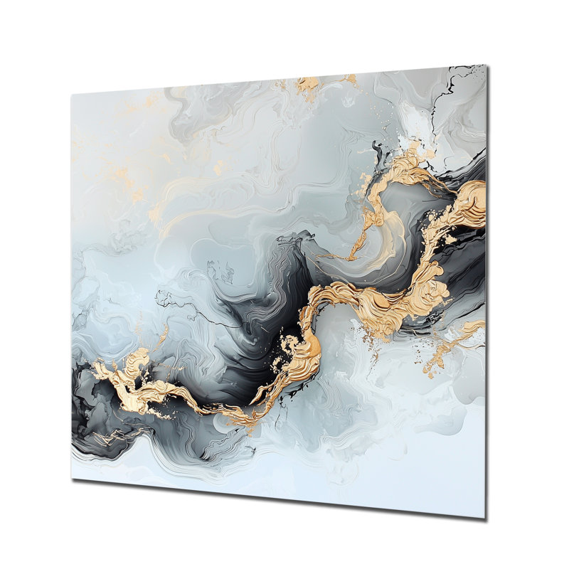«Sm bradering Embers I», art mural en métal, impression murale moderne, H 23 po x l 23 po x P 0,84 po