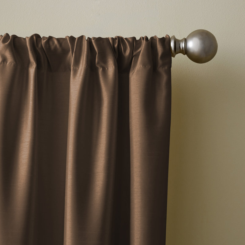 Mahoe Blackout Single Curtain Panel, 52" W x 84" L, Chocolate