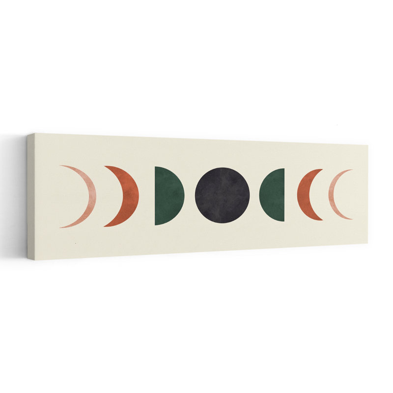 Boho Moon Phases by Vitor Costa - Wrapped Canvas Panoramic Print, 40.64 cm H x 121.92 cm W