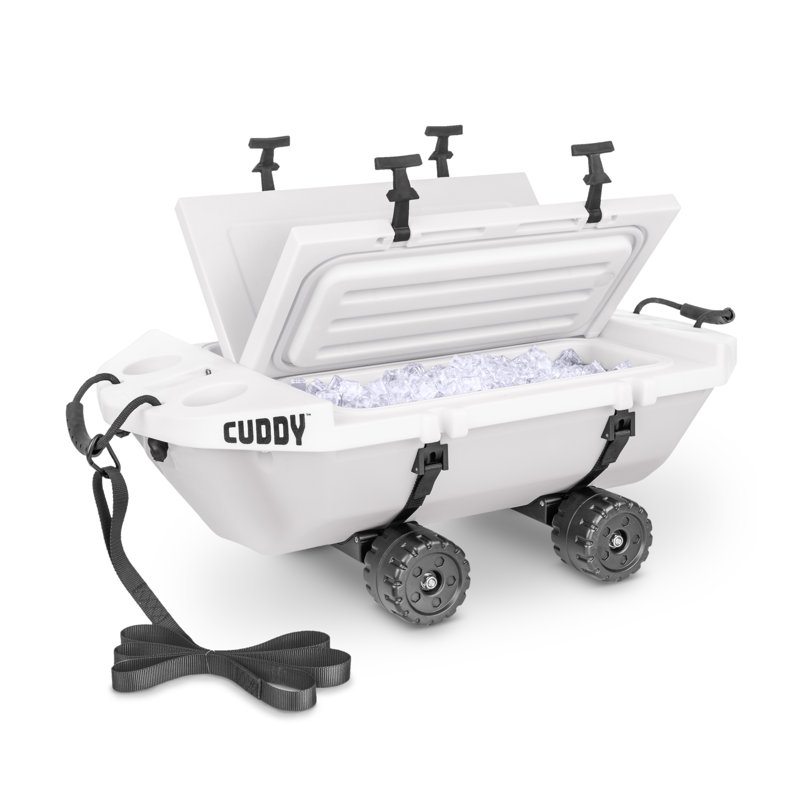 Refroidisseur sur chenilles avec roulettes Cuddy, Blanc