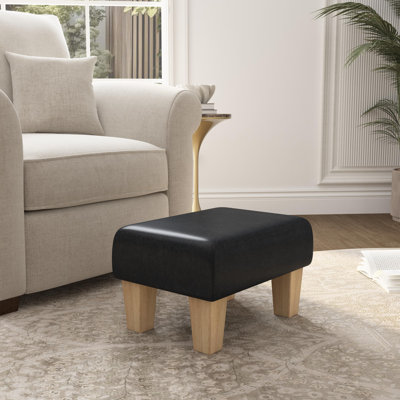 Acierno Natural Wood Contemporary Leg - Faux Leather