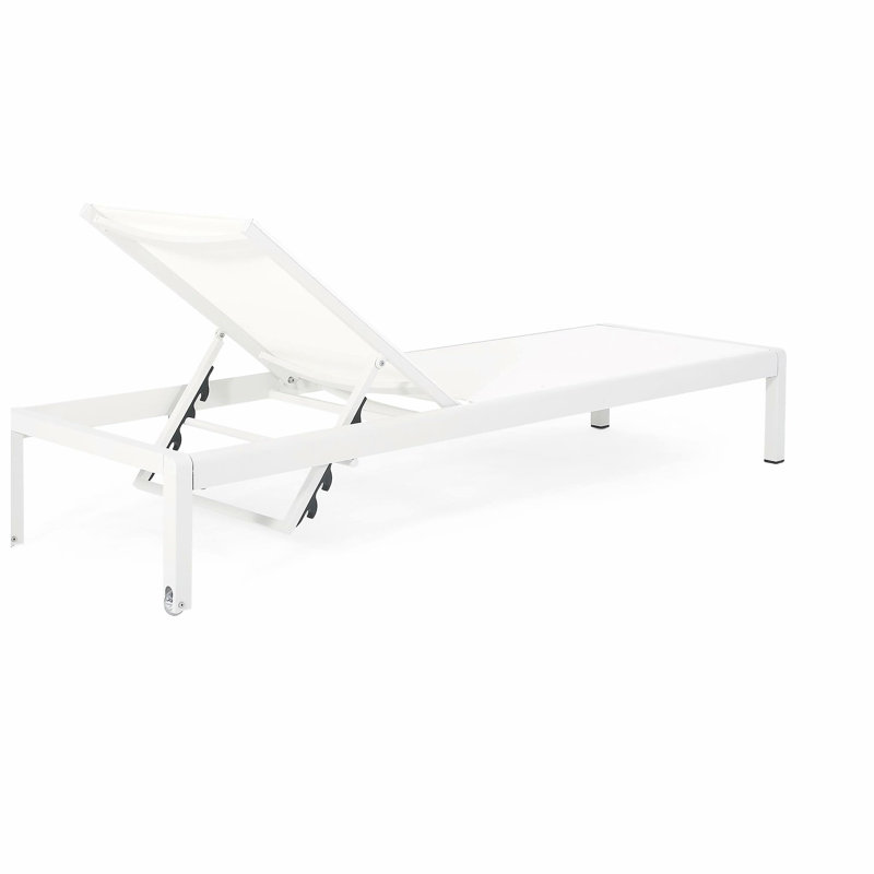 Chaise longue tendance pour l'extérieur, Blanc