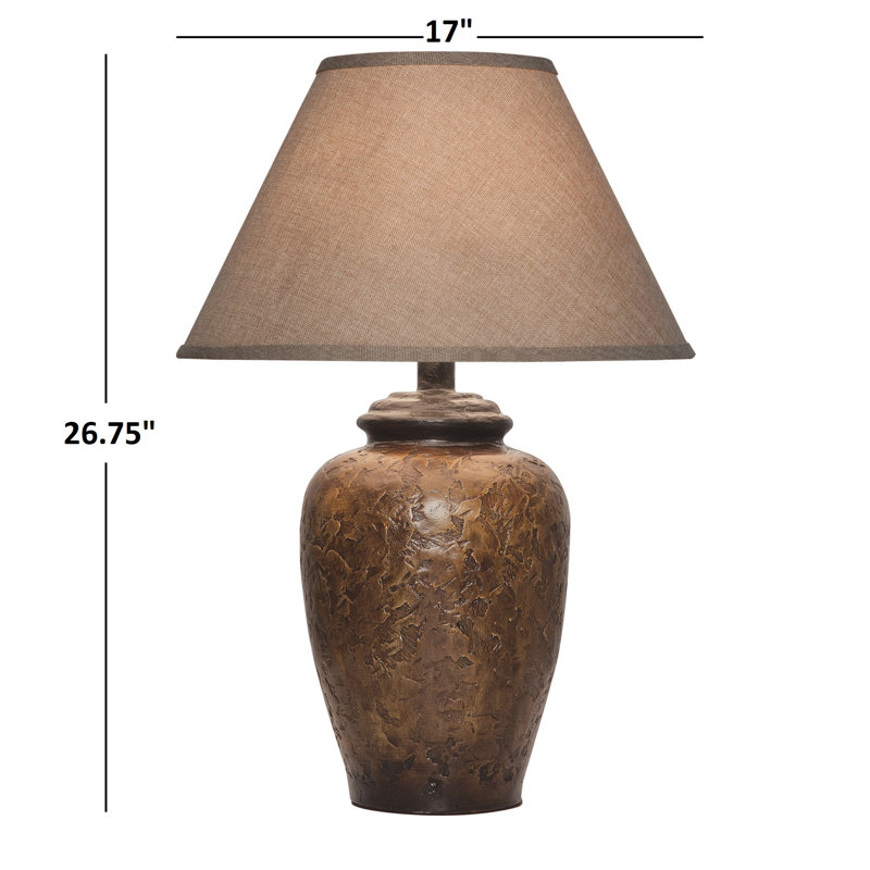 Lampe de table en céramique Juridia, Bronze antique