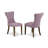 6 Piece Dining Room Set Contains a Rectangle Dining Table with X-Legs and 4 Dahlia Linen Fabric Parson Chairs with a Bench, Distressed Jacobean Finish-1468249018-1468249015-1468249008